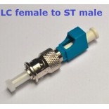 LC female to ST male fiber optic hybrid adaptor singlmode simplex coupler
