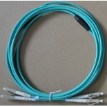 LC-LC  duplex OM3 spiral armored optical fiber patch cord 3m